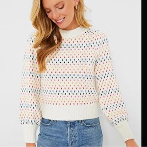 Marine Layer rainbow Alma puff sleeve sweater!